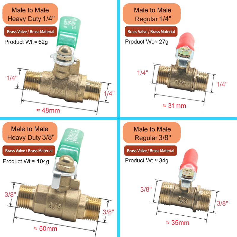1/8' 1/4' 3/8' 1/2' صمام كروي  - مراجعة Compression Fitting Brass وسعره